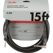 Fender 4.5M (15') Professional Series Instrument Cable -  Straight/Angle, Black
