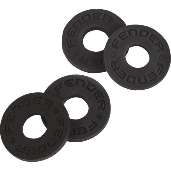 Fender 4 Pack Strap Blocks - Black, Compatible with most OEM Strap Buttons