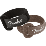Fender 7" Guitar Cable Ties - Black and Brown (6 Pack) 