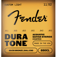Fender Dura-Tone 80/20 Coated Acoustic Guitar Strings - 880CL Gauge (.011 - .052)