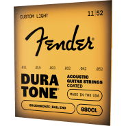 Fender Dura-Tone 80/20 Coated Acoustic Guitar Strings - 880CL Gauge (.011 - .052)
