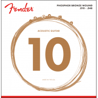 Fender Phosphor Bronze Acoustic Guitar Strings - 60XL Gauge (.010 - .048)