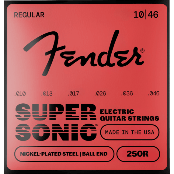 Fender Super 250 Nickel Plated Steel Guitar Strings - 250R Gauge (.010-.046)