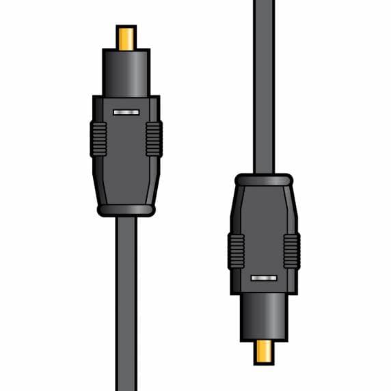 Fibre Optic Toslink to Toslink Lead 2.5m - Black