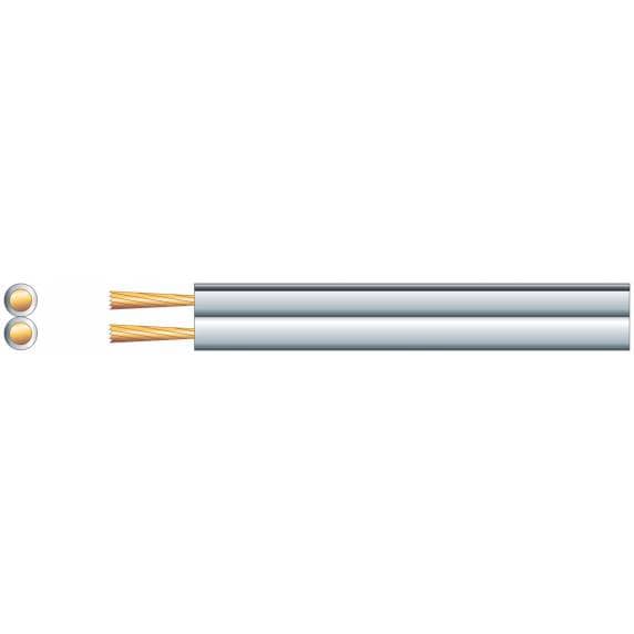 Figure 8 Loudspeaker Cable (100m), 1amp, 2 x (7 x 0.2mmØ) - White