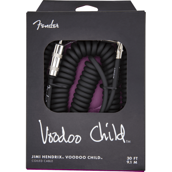 Hendrix™ Voodoo Child™ Coil Instrument Cable (Straight/Angle, 9.1m - Black)