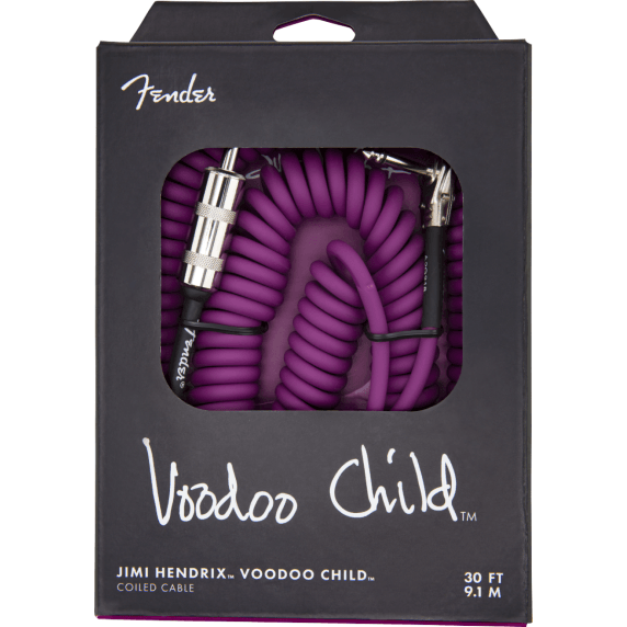 Hendrix™ Voodoo Child™ Coil Instrument Cable (Straight/Angle, 9.1m - Purple)
