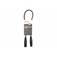 High-quality XLR Cable, 0.5m, Black - Lifetime Warranty