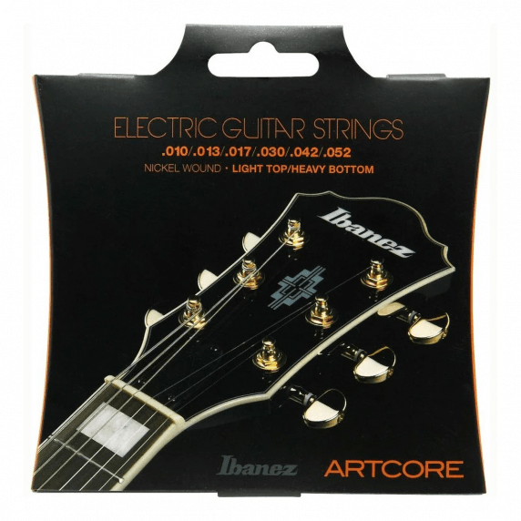 Ibanez Artcore Nickel Wound Electric Guitar Strings — Light Top/Heavy Bottom, .010-.052