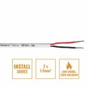Install Series 2-Core LSZH Speaker Cable, 2 x 1.5mm - Per Metre White	