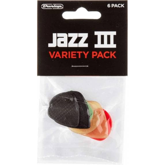Jim Dunlop Jazz III Variety Guitar Picks - 6 Pack