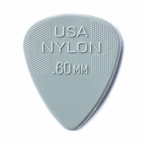 Jim Dunlop Nylon Standard .60mm Guitar Plectrums - 12 Pack