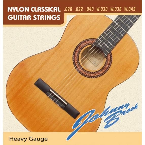 Johnny Brook Acoustic Guitar Strings - Nylon Heavy, Set of 6