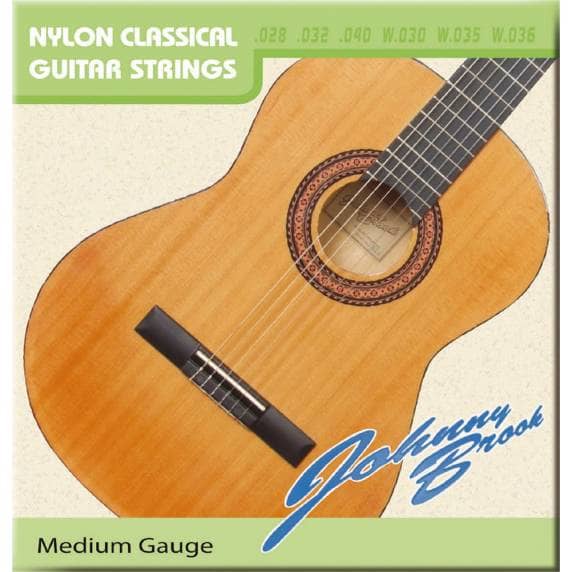 Johnny Brook Acoustic Guitar Strings - Nylon Medium, Set of 6