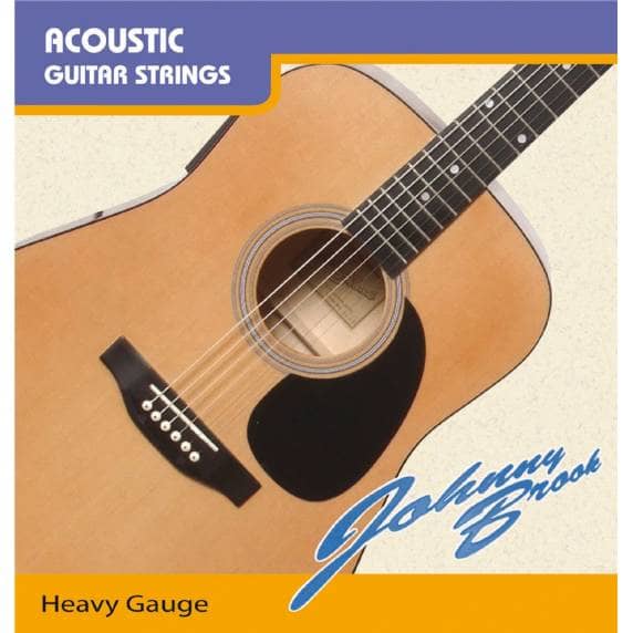 Johnny Brook Acoustic Guitar Strings - Steel Heavy, Set of 6