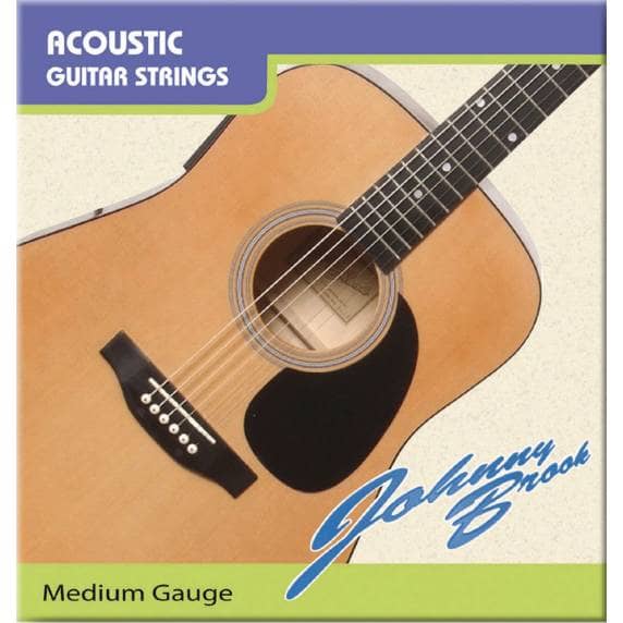 Johnny Brook Acoustic Guitar Strings - Steel Medium, Set of 6