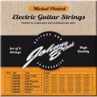 Johnny Brook Nickel Plated Electric Guitar Strings, Super Light - Set of 6