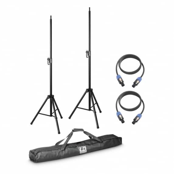 LD Systems Speaker Stand Kit with Bag and Cables (DAVE8SET2)