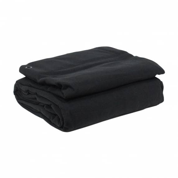 LEDJ Black Heavy Duty Serge Drapes - Extension for LEDJ Star Cloths (6 x 4m) 