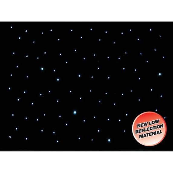 LEDJ DMX LED Starcloth System 8 x 4.5m Cool White LEDs, Black Cloth