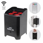 LEDJ Rapid QB1 HEX LED Battery Uplighter, Black Housing
