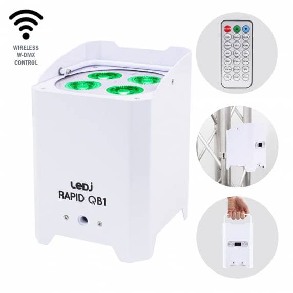 LEDJ Rapid QB1 RGBA IP (White Housing) Outdoor Lighting