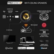 Lithe Audio Pro Series Bluetooth & WiFi Ceiling Speakers (Master & Slave)