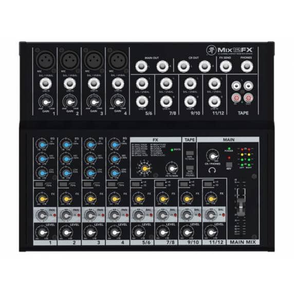 Mackie Mix12FX 12 Channel Compact Mixer with FX