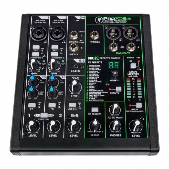 Mackie ProFX6v3 6 Channel Effects USB Mixer