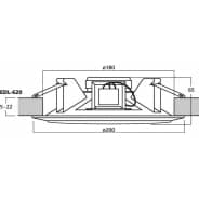 Monacor EDL-620 6" 100V Line Ceiling Speaker - 20W