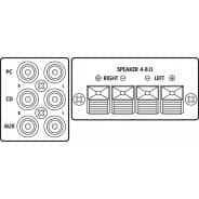 Monacor SA-50 Compact Stereo Amplifier, 25W 8 Ohms