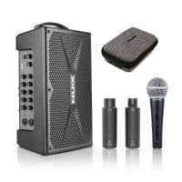 NUX Busking 200FR Portable PA System with B-3RC Wireless Microphone System