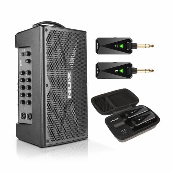 NUX Busking 200FR Portable PA System with B-5RC Wireless Guitar System