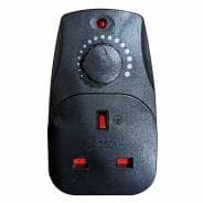 Plug in Dimmer 13A Adjustable Light Control Switch (Black)