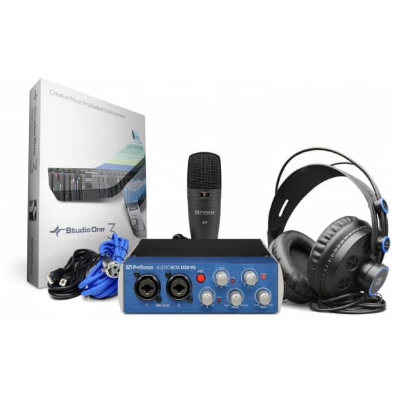 PreSonus AudioBox USB 96 Studio Recording Package