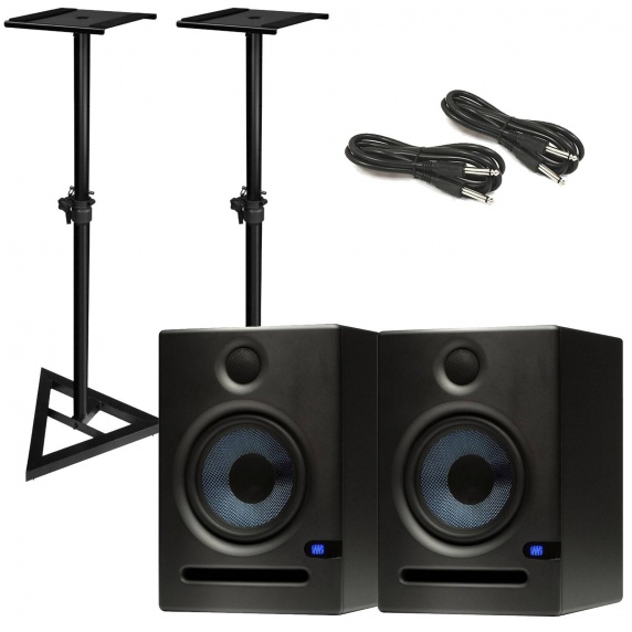 Presonus Eris E5 Studio Monitor Speakers plus Stands Bundle