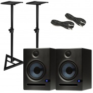 Presonus Eris E5 Studio Monitor Speakers plus Stands Bundle