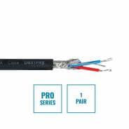 Pro Series 1-Pair Screened DMX Cable - 100m Drum Black
