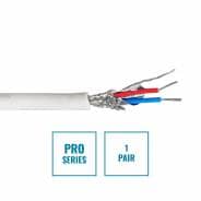 Pro Series 1-Pair Screened DMX Cable - 100m Drum White
