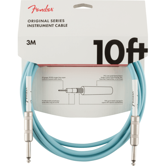 Fender 3M (10') Original Series Instrument Cable - Daphne Blue