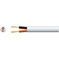 Mercury 2-Core Hi-Flex Double Insulated Speaker Cable, 6-Amp, White - 100m Drum