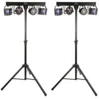 2 x QTX Derby FX Bar LED Party Bar with Stand