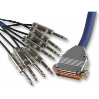 Pulse 25 Pin D-Sub Male to 8x Balanced 6.35mm Jacks 2m