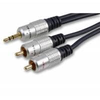Pro Signal 3.5mm Stereo Jack Plug to 2x Phono (RCA) Plug Lead, 10m Blue