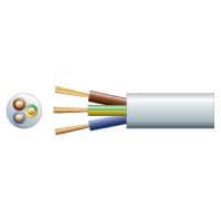 Mercury 3-Core 15-Amp Electrical Mains Cable, White, 100m (328ft) Drum 