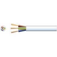 Mercury 3-Core Electrical Flex Cable White, 0.75mm2, 6A (100m)