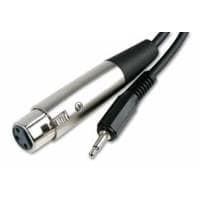 AudioKraft 3-Pin Female XLR to 3.5mm Mono Jack Cable, 2m