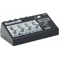 Soundlab 4-Channel Super Compact Portable Mono Micro Volume Mixer 