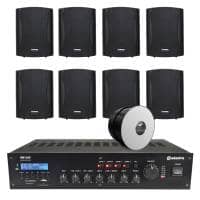 Adastra 8 Speaker (5.25") 4-Zone Background Music System with BT & DAB Radio