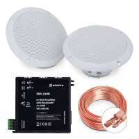 Adastra Bluetooth Bathroom Music System + 5" Water-Resistant Ceiling Speakers (Pair)